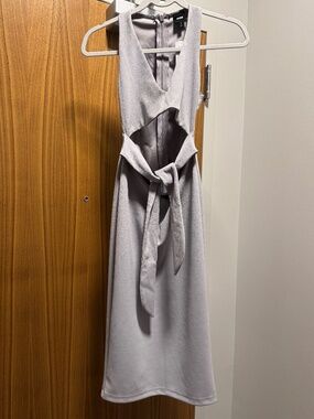 NWT - Light Silver / light Gray Nude Cutout Dress